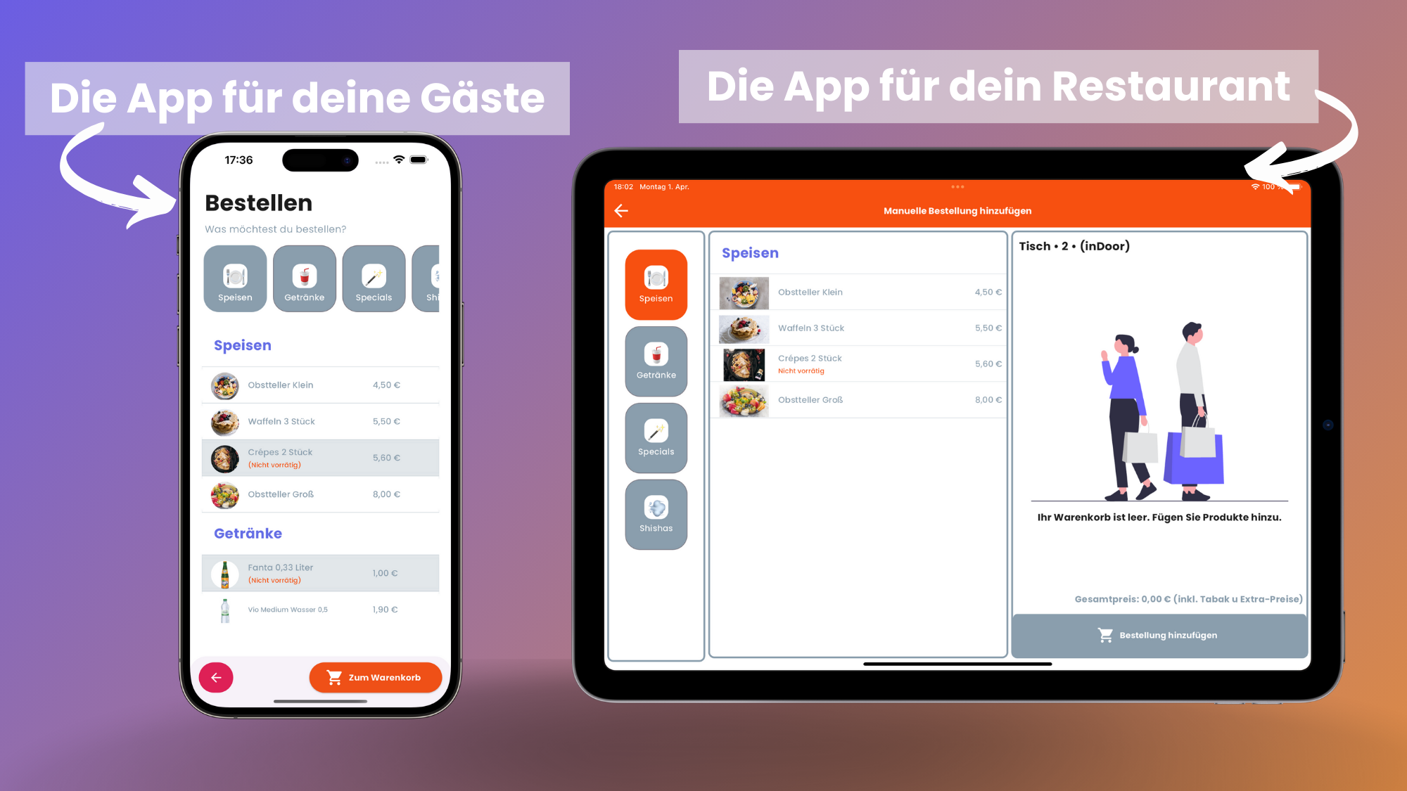 Flavo Manager - Digitale Speisekarte